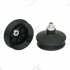 SCHMALZ Vacuum Pad Assembly: 1.5 Folds, G1/4 in, 84.5 mm Pad Dia, NBR, 55 A, Black, 53 mm Pad Ht (MPN 10.01.06.00084). Key specifications — attr1019168: 55 A; attr1019165: 10.01.06.00084; attr1019167: SCHMALZ; attr1019180: Black.
