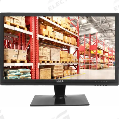 INVID TECH Monitor: 22 in Diagonal Screen Size, LED, 1080p, BNC/HDMI/VGA, 1920 x 1080 - LCD & LED Video Surveillance Monitors