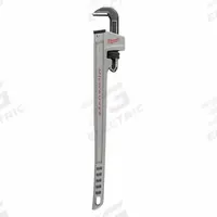 MILWAUKEE Pipe Wrench: Aluminum, 2 in Jaw Capacity, Serrated, 20 1/2 in Overall Lg, Lever (MPN 48-22-7215). Key specifications — attr309808: Lever; attr309815: Aluminum; attr324941: MILWAUKEE.