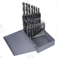CLE-LINE Reduced Shank Drill Bit Set: 15 Pc, 1/16" to 1/2" by 32nds, 118° Point, Black Oxide HSS (MPN C21156). Key specifications — attr1236168: Metal Index.