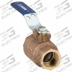 NIBCO Manual Two-Way Ball Valve: 1 in, Bronze, Straight, FNPT x FNPT, 600 psi Max. Pressure (CWP) (MPN T58570 1). Key specifications — Brand: NIBCO; Handle: Lever.