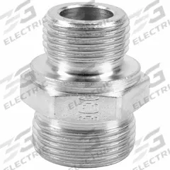 ERMETO Compression Fitting Adapter: 8 mm OD Size, G 1/4 A x G 1/4 A Thread Size, 30 mm Overall Lg (MPN GE08SRCFX). Key specifications — Brand: ERMETO; Series: Ermeto DIN.