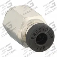 PARKER Push-Fit Fitting: 1/8 in OD x 3/16 in Pipe Size, Push-to-Connect x UNF, Brass, Silver (MPN 68PLP-2-0). Key specifications — Brand: PARKER; Thread Size A: #10-32.