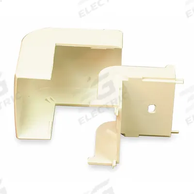 LEGRAND 90 Degrees External Elbow: PN10, 1 3/4 in Wd, 3/4 in Ht, Plastic - 90 Degree Elbows for Nonmetallic Single-Channel Raceways