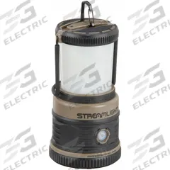 Lantern: 540 lm Max., 30 hr Run Time at Max. Brightness, Flood Beam, Polycarbonate, Tan, 3 Batteries (MPN 44931). Key specifications — Includes: Glare-Reducing Cover; Brand: STREAMLIGHT; Battery Requirements - Broad: Requires D.