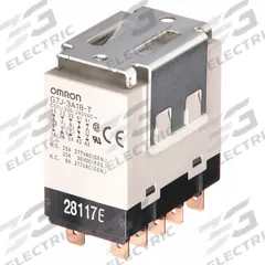 OMRON Enclosed Power Relay: Bracket Mounted, 25 A Current Rating, 200/240V AC, 3PST-NO/SPST-NC (MPN G7J-3A1B-T-W1-AC200/240). Key specifications — Brand: OMRON; Base Type: Square; Mounting Style: W-Bracket; Electrical Connection: Quick-Connect; Manufacturer Part Number: G7J-3A1B-T-W1-AC200/240; Operating Current: 25 A at 30V DC (Resistive Load NO); Series: G7J Series; Relay Bracket Type: W-Bracket (Sold with Relay).