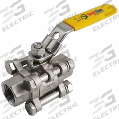 APPROVED VENDOR Manual Two-Way Ball Valve: 3 in, 316 Stainless Steel, Straight Valve Body, RPTFE (MPN 06Q031N04030). Key specifications — Brand: APPROVED VENDOR; Handle: Locking Lever.