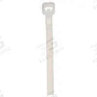 GRAINGER Cable Tie: 8 in Nominal Lg, 2 in Nominal Max. Bundle Dia., 0.1 in Wd, Natural, 100 PK (MPN 36J133). Key specifications — Outdoor Use: No; Color: Natural; Brand: GRAINGER.