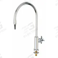 INSTOCK Laboratory Faucet: Faucet, Single-Post, For Cold Water Media, 1 Handles, 1 Outlets, Brass (MPN GRL611-8). Key specifications — Brand: INSTOCK; Color/Finish: Chrome; Inlet Connection Type: IPS; Index Text: CW; Product Type: Faucet; Index Color: Green; Flow Pattern: Inline.