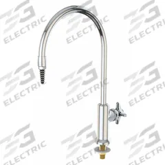 INSTOCK Laboratory Faucet: Faucet, Single-Post, For Cold Water Media, 1 Handles, 1 Outlets, Brass (MPN GRL611-8). Key specifications — Brand: INSTOCK; Color/Finish: Chrome; Inlet Connection Type: IPS; Index Text: CW; Product Type: Faucet; Index Color: Green; Flow Pattern: Inline.
