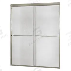 FOREMOST Shower Door: 56 in Min. Door Wd, 60 in Max. Door Wd, 72 in Overall Ht, Rain Tempered Glass (MPN CVSS6072-RN-BN). Key specifications — Brand: FOREMOST; Door Frame Finish: Brushed Nickel.