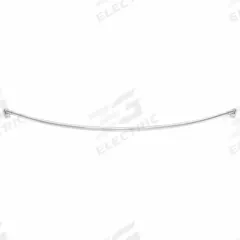 WINGITS Curved Shower Rod: 60 in Overall Wd, Stainless Steel, Satin, Drywall, 6 PK (MPN WOCSN5SP). Key specifications — Brand: WINGITS; Finish: Satin; Material: Stainless Steel; Includes: (4) Set Screws; Mounting Type: Drywall.