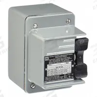 SQUARE D Manual Motor Starter: Non-Reversing, 2 Poles, 16 A, Thermal Protection, Toggle Switch (MPN 2510FW2). Key specifications — Brand: SQUARE D; Thermal Units Required: 1 (Not Included).