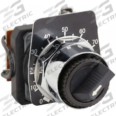 Dayton Potentiometer: 30 mm Panel Mounting Size, 5,000 ohm Max Resist Rating - Potentiometers with Dial Plates & Operators