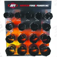 AMERICAN FORGE & FOUNDRY Automotive Socket Set: 1/2 in Drive Size, 17 Pieces, (17) 8-Point (MPN 18580P). Key specifications — attr1204429: AMERICAN FORGE & FOUNDRY; attr1204430: (1) 8-Point; attr1204436: 8-Point; attr1204438: (17) 8-Point; attr1210036: 2-9/16 to 4-1/2.