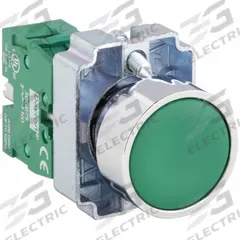 DAYTON Flush Push Button Operator: Non-Illuminated, Flush Profile, Metallic, 22 mm, 1NO (MPN 30G228). Key specifications — Brand: DAYTON; Action: Momentary; Series: Dayton; Terminal Connection: Pressure Plate; Push Button Material Type: Metallic.