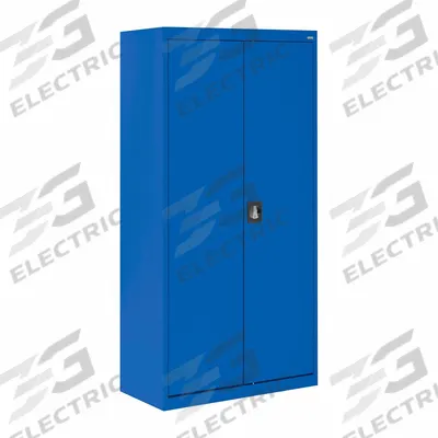 SANDUSKY Shelf Cabinet: 36 in x 24 in x 72 in, Recessed Handle & Three-Point Locking - Commercial Shelf Cabinets