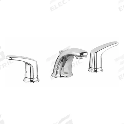 AMERICAN STANDARD Low Arc Bathroom Faucet: Colony Pro, Metal, Chrome Finish, 1.2 gpm Flow Rate - Widespread Handle Bathroom Faucets
