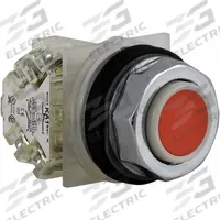 SCHNEIDER Extended Push Button Operator: Non-Illuminated, Extended Profile, Metallic, 30 mm, SPDT (MPN 9001KR3RH13). Key specifications — Brand: SCHNEIDER; Action: Momentary; Series: 9001K; Push Button Material Type: Metallic.