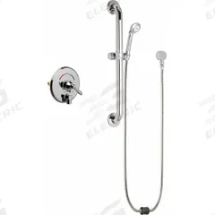 CHICAGO FAUCETS Shower Faucet: SH-TP, 2.5 gpm Handheld Showerhead Flow Rate, Plastic, 1 Handles (MPN SH-TP4-00-023). Key specifications — Showerhead Material: Plastic; Series: SH-TP.