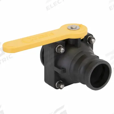BANJO Manual Two-Way Ball Valve: 2 in, Polypropylene, Straight, Flange x Flange - Polypropylene Ball Valves