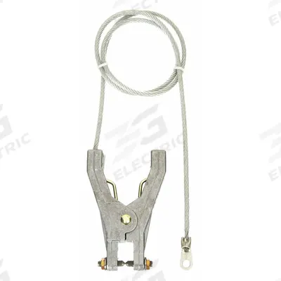 APPROVED VENDOR Bonding and Grounding Wire: C-Clamp/Hand Clamp, 10 ft, PVC - Terminated Bonding & Grounding Wires