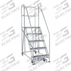 COTTERMAN Mobile Work Platform: 4.2 ft Platform Ht - Max, 24 in x 60 in, Steel, 800 lb Load Capacity (MPN 5WP2460RA3B4B8AC1P6). Key specifications — Folding: Not Foldable; Mobility: Rolling; Components Included: Rubber Foot Pads; Use Location: Indoor; Brand: COTTERMAN; Color: Gray; Height Adjustability: Fixed Height; Includes Handrails: Handrails Included.