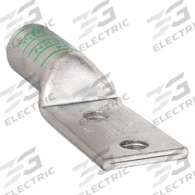 THOMAS & BETTS Compression Lug: For 600 kcmil, Stranded Wire, 1/2 in Stud Size, Long - Two-Hole Compression Lugs