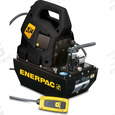 ENERPAC Hydraulic Pump: 10,000 psi Max. Op Pressure, 60 cu in/min Max. Flow Rate - Corded High-Power Portable Electric Hydraulic Pump Units