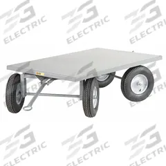 LITTLE GIANT Industrial Trailer: 2,000 lb Cap, 60 in L x 36 in W x 19 in H Deck, 12 ga Deck Gauge (MPN CT-3660-16P). Key specifications — Brand: LITTLE GIANT; Color: Gray; Hitch Type: Pin & Clevis.