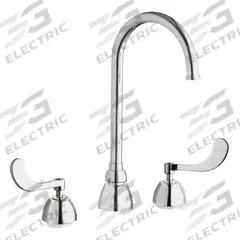 CHICAGO FAUCETS Gooseneck Kitchen/Bathroom Faucet: 786, Cast Brass, Widespread, Deck, 2 Handles (MPN 786-GN2FCABCP). Key specifications — Series: 786; Brand: CHICAGO FAUCETS.