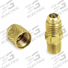 JB INDUSTRIES Access Valve: Access 1/4 in Male SAE, Line 1/8 in NPT Male, 3 1/4 in Lg, 5 PK (MPN A31482-G). Key specifications — Brand: JB INDUSTRIES; Product Type: Access Valve.