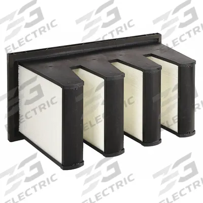 GRAINGER V-Bank Air Filter: 12 in x 24 in x 12 in, Fiberglass, Single Header - MERV 16 V-Bank Air Filters