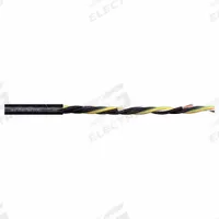 CHAINFLEX Motor Cable: 12 AWG, 5 Conductors, Order by the Foot, PVC Jacket, 1,000 V (MPN CF30-40-05). Key specifications — Conductor Material: Copper; Conductor Configuration: Single; Minimum Bend Radius Factor - Fixed: 4 x OD; Minimum Bend Radius Factor - Flexible: 6 x OD; Includes Ground: Yes; Minimum Bend Radius Factor - E-Chain: 7.5 x OD; Resistance Properties: Oil and Grease Resistant; Standards: CSA.