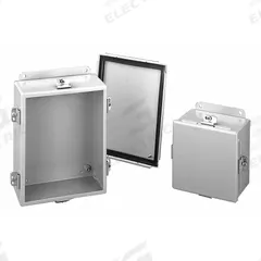 HOFFMAN Enclosure: Steel, 12 in x 10 in x 5 in, NEMA 12/13/4, Solid Cover, Clamp On (MPN A1210NF). Key specifications — Closure Method: Clamps; Brand: HOFFMAN; Knockouts: Not Included.