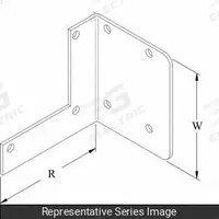 HAMMOND MANUFACTURING Wireway Bracket Hanger: 6 in Wd, 6 in Ht, 8 1/4 in Lg, 5 9/16 in Ht (MPN 1487DL2SS). Key specifications — Brand: HAMMOND MANUFACTURING; Material: Stainless Steel.