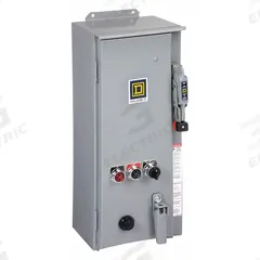 SQUARE D NEMA Combination Starter: Circuit Breaker, 3 Poles, NEMA Size 2, 120V AC, NEMA-Rated 12 (MPN 8539SDA53V02S). Key specifications — Includes Pilot Light: No; Maximum Voltage Rating: 600V AC; Brand: SQUARE D; Phase: Three; Coil Voltage: 120V AC; Control Transformer: No; Series: 8539; Includes Auxiliary Contacts: No.