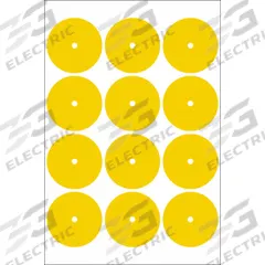 ACCUFORMNMC Gauge Marking Labels: Yellow, Polyester, 12 PK (MPN GML103YL). Key specifications — Label Color: Yellow; Label Material: Polyester.