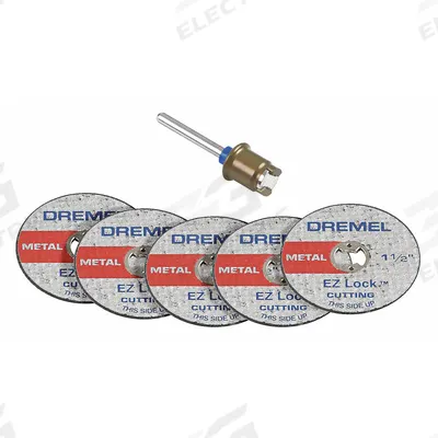 DREMEL Cut-Off Wheel Kit: 1 1/2 in Wheel Dia, 0.05 in Wheel Thick, Reinforced Fiberglass - Cutting Wheels for Rotary Tools