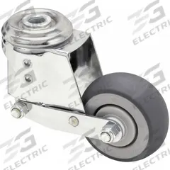 APPROVED VENDOR Bolt-Hole Caster: Swivel, Side Brake, 5 in Wheel Dia., 1 1/4 in Wheel Wd, Rubber (MPN P16S-RP050K-H). Key specifications — Wheel Bearing Type: Ball; Brand: APPROVED VENDOR; Roll Up: Swivel with Brake.