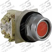 SCHNEIDER Extended Push Button Operator: Non-Illuminated, Extended Profile, Metallic, 30 mm, SPDT (MPN 9001KR2RH13). Key specifications — Brand: SCHNEIDER; Action: Momentary; Series: 9001K; Push Button Material Type: Metallic.