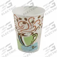 DIXIE Disposable Hot Cup: 8 oz Capacity, White, Paper, Unwrapped, Coffee Haze, 1,000 PK (MPN 5338CD). Key specifications — attr552470: DIXIE; attr561678: Yes; attr552476: Paper; attr552475: PK; attr552478: Yes; attr552482: Coffee Haze.