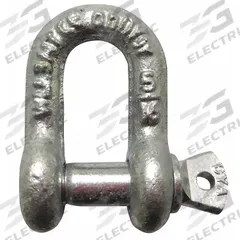 APPROVED VENDOR Anchor Shackle: Chain Shackle, 13,000 lb Working Load Limit, Carbon Steel, Silver (MPN 55AY37). Key specifications — Body Color: Silver; Brand: APPROVED VENDOR.