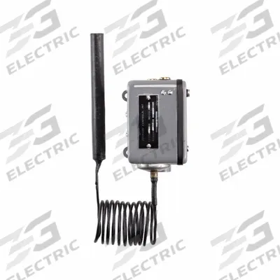 JOHNSON CONTROLS Line Volt Mechanical Tstat: 25° to 90°F, Steel, Adj - Weatherproof Single-Stage Controls