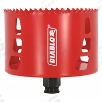 DIABLO Hole Saw: 4 in Saw Dia., 4 Teeth per Inch, 2 3/8 in Max. Cutting Dp, Bi-Metal (MPN DHS4000). Key specifications — attr1098070: 4; attr1098087: DIABLO; attr1098073: Snap-Lock Plus™.