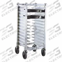 NEW AGE INDUSTRIAL Adjustable Pizza Pan Rack: 13 Slots, 2 in Betw Shelves, 34 3/4 in Ht, NS590A. Key specifications — Brand: NEW AGE INDUSTRIAL; Nesting: No; Pan Size: 10 to 16 in; Product Type: Adjustable Pizza Pan Rack; NSF Certified: No; Includes Top: No; Manufacturer Part Number: NS590A.