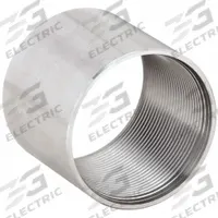 CALBRITE Threaded Coupling: 316 Stainless Steel, 1 1/2 in Trade Size, 2 1/8 in Overall Lg, IMC/RMC (MPN S61500CP00). Key specifications — Compatible Conduit Type: IMC; Brand: CALBRITE.