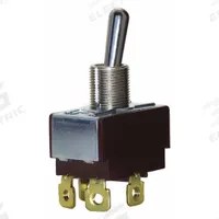 EATON Toggle Switch: 3 Position, 4 Connections, DPST, Screw Terminals Connection, 7500 Series (MPN 7560K5). Key specifications — AC Contact Rating: 10 A @ 250 V; Switch Function Configuration: On/None/Off; Brand: EATON; Series: 7500; Horsepower: 3/4 hp @ 250V AC.