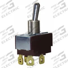 EATON Toggle Switch: 3 Position, 4 Connections, DPST, Screw Terminals Connection, 7500 Series (MPN 7560K5). Key specifications — AC Contact Rating: 10 A @ 250 V; Switch Function Configuration: On/None/Off; Brand: EATON; Series: 7500; Horsepower: 3/4 hp @ 250V AC.