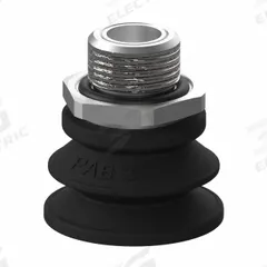 PIAB Vacuum Pad Assembly: Bellows, G3/8 in, 30 mm Pad Dia, Nitrile/PVC, Black, 60A, PAB (MPN S.PAB30NP60.G38M.01). Key specifications — attr1019101: S.PAB30NP60.G38M.01; attr1019103: PIAB; attr1019107: 60A.